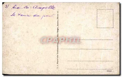 Aachen - Ponttor — editor J.A. Mayer & Cie, n° 95568 — Verso