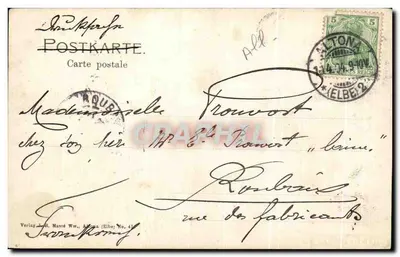 Altona — Parte an der Elbchaussee — Verlag J. R. Masse Ww., Altona (Elbe), No. 41 — Verso
