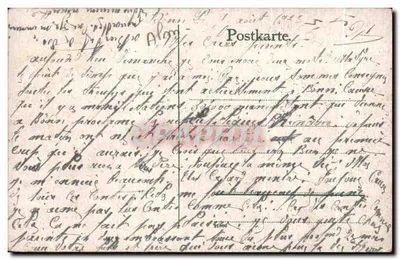 Bonn - Rheinbrücke — widok rzeki Rhenu z parowcem — wydawca anonimowy — Rewers