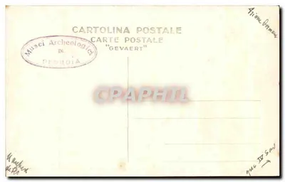 Sarcophag z postaciami mitologicznymi — Muzeum archeologiczne w Perugii — wydawca 'Gevaert' — Rewers