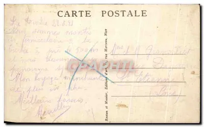 Stara pocztówka Principaute de Monaco Ogólny widok — Rewers