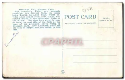 Amerykańskie Spadziste z Dolu, Spadziste Niagara — seria 232 — wydawca M. (druk M.) — Rewers