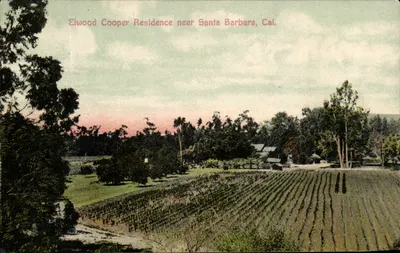 Residência de Elwood Cooper perto de Santa Barbara, Cal. — Editor: Pull By Maxeman Post Card Co., Los Angeles, Cal. — N° 5631