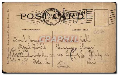 Filadelfia — Independence Hall — wydawca The 'Hellocromic' Card, Hellen Post Card Co., Phila., Pa. — Rewers