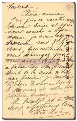 Bains-les-Bains — Un puente en el bosque — G. Virot, Grand Bazar, n°9 — Reverso