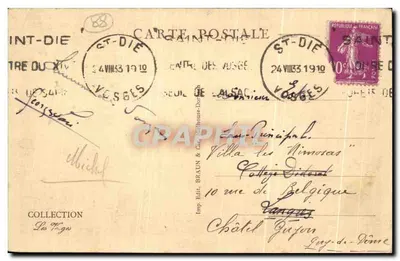 Gérardmer — Jezioro w zachodzie — Wyd. Braun & Cie, nr 5393c — Rewers