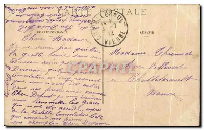 Lourdes — Cartolina religiosa con uccelli portatori di preghiere, desideri e auguri — editore non visibile — Verso
