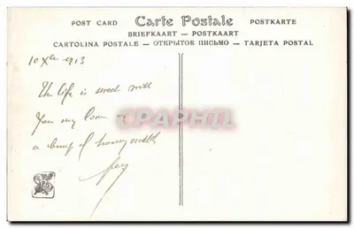 横たわる裸婦 — 1913年冬のサロン — A. PENOT, 番号6398 DL — 裏面