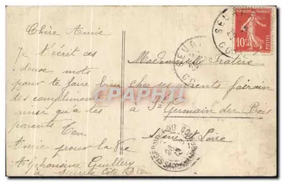 Uma mulher em vestido azul — Um beijo — Polo, n°3001 — Verso