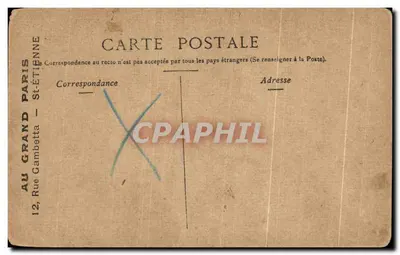 Sujet de scène — danseuse en costume de variétés — éditeur Cautin & Berger — Verso