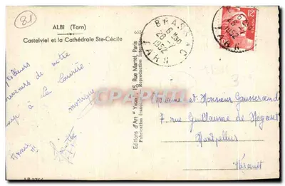 Albi — Cathédrale Sainte-Cécile et Castelviel — Éditions d'Art 'Yvan', Paris — Verso