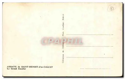 Abbaye de Saint-Benoît-d'en-Calcat — Duży Schodzie — Fot. Combier — Rewers