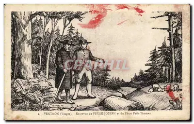 Bilhete postal antigo Ventron Entrevue De Frere Joseph Et Du Patre Petit Thomas