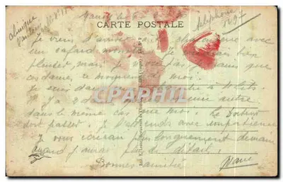 Bilhete postal antigo Ventron Entrevue De Frere Joseph Et Du Patre Petit Thomas — Verso
