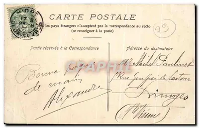 Niort — Widok z wieży — N. Alix, pap. tab. gazety, Niort — Rewers
