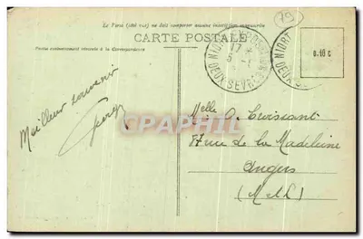 Niort (Deux-Sèvres) - Puentes antiguos y Iglesia de San Andrés — Alix, Mornas Sr., papel-tabaco-periódicos — Reverso