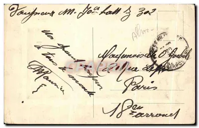 Lank — Hauptstraße — carta postal antiga — Verso