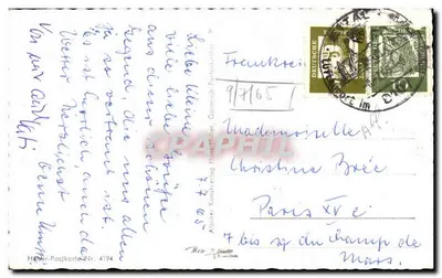 Stara pocztówka Kloster Ettal — Rewers