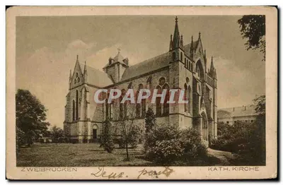 Zweibrücken — Igreja Católica — editor Emil Hartmann, Strasbourg