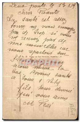 Zweibrücken — Igreja Católica — editor Emil Hartmann, Strasbourg — Verso