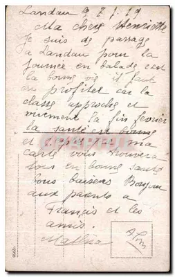 Landau, Pf. — Lagoa — Saudações de Landau, Pf. Lagoa — Verso