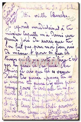 Bilhete postal antigo Edifício Novo da Seguridade de Bochum — Verso
