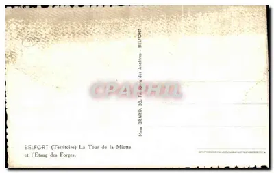 Belfort (Territorio) — La Torre de la Miotte y el Étang des Forges — editor Mine Brard, 33, Fai Bourg des Ancêtres — Reverso