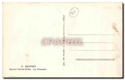 Square Carlos Bohn - La Roseraie — Belfort — editore — Verso
