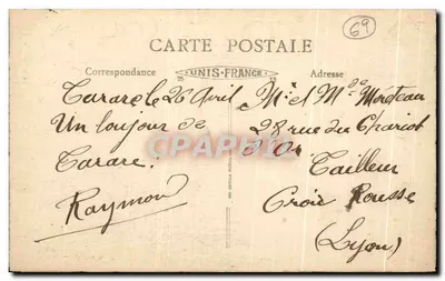 Tarare (Rhône) — Ogólny widok, strona południowa — wydawca nieznany, numer serii 63 — Rewers