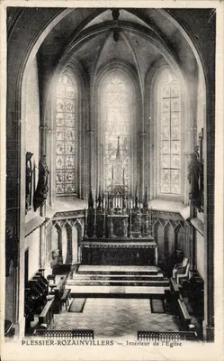 Plessier-Rozainvillers — Interior da Igreja — Editor L. Ardn, Amiens