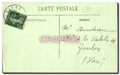 Amiens — De Kathedraal — De Huilende Engel — Uitgave Prudhomme — Achterkant