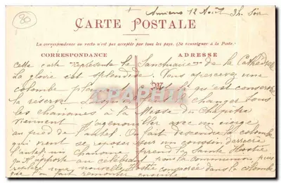 Amiens — Krypta Katedry — Wydawnictwo Jacouville Galeries — Rewers