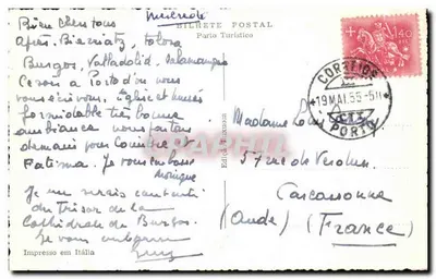 Porto - Catedral y Plaza de D. Afonso Henriques — Editor Bilhete Postal — Reverso
