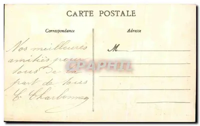 Le Pouliguen — Onda quebrando em uma rocha da grande costa — Artaud-Nozant, n°1 — Verso