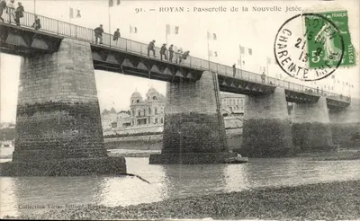 Royan : Passerelle de la Nouvelle Jetée — Collection Victor Pillaud, n°91