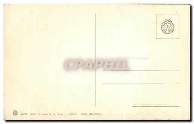Minerva Médica — figura z marmeru — Edit. Brunner & Co., Zurych, nr 6522 — Rewers
