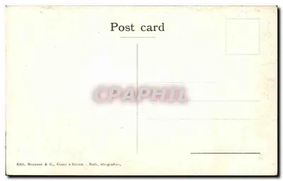 Ganymed — statua w Muzeum Watykańskim — wydawca Brunner & C., Como i Zurych — Rewers