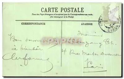 Bordeaux — Most i Miasto widziane z Wieży Świętego Michała — LL. — Rewers
