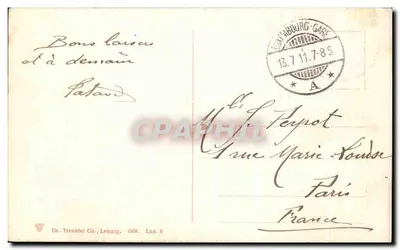 Luxemburgo — Praça Guilherme — Dr. Trenkler Co., Leipzig, n° 8 — Verso