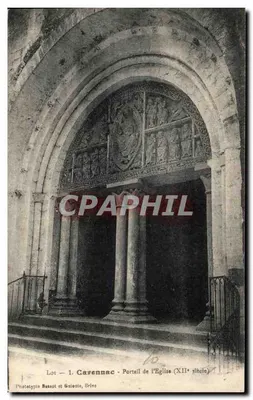 Cazenac - Portal da Igreja (século XII) — Fototipia Bassot e Guionie, Brive