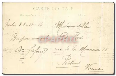 Champguyon após o bombardeio — Editor (E-D) — Marne — Verso