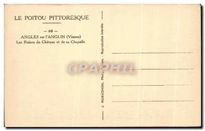 Angles-sur-l'Anglin — Ruiny zamku i jego kaplicy — J. Robuchon, Fot. Polisars — Rewers