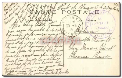 CPA Paris Le Penseur Par Auguste Rodin — Verso