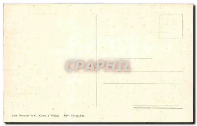 Nápoles - Panorama de Posillipo — editor Brunner & C., Como e Zürich, n° 8078 — Verso