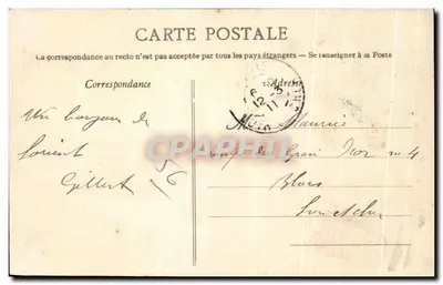 Lorient - Ponte suspensa de Kerantrech — A Bretanha pitoresca, editor A. Warren, n° 1351 — Verso