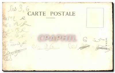 Stara pocztówka — Katedra św. Eulalii i Kaszernia św. Rafała (Bordeaux) — Rewers