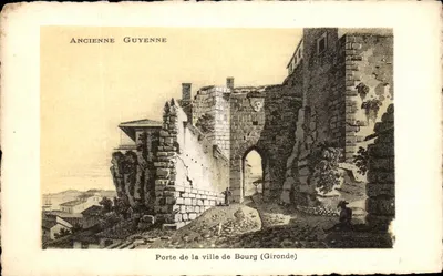 Porta da cidade de Bourg (Gironde) — Antiga Guyenne — n° série A-60