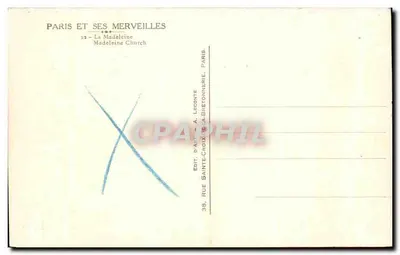 A Madeleine — Paris — Editor A. Leconte — Verso