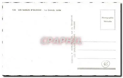 Les Sables-d'Olonne — Wielka Przystań — Éditions P. Marlin — Rewers