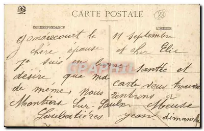 Greux, blisko Dommery (Vosges) — Ermitaż i kaplica Bermont — kolekcja Jeanne d'Arc, nr 10895 — Rewers